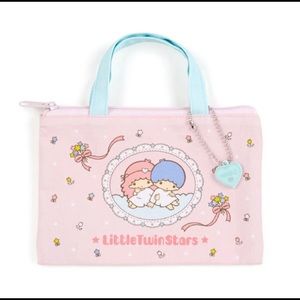 Sanrio Licensed Retro Print Little Twin Stars LTS Mini Tote Handbag Kawaii.
